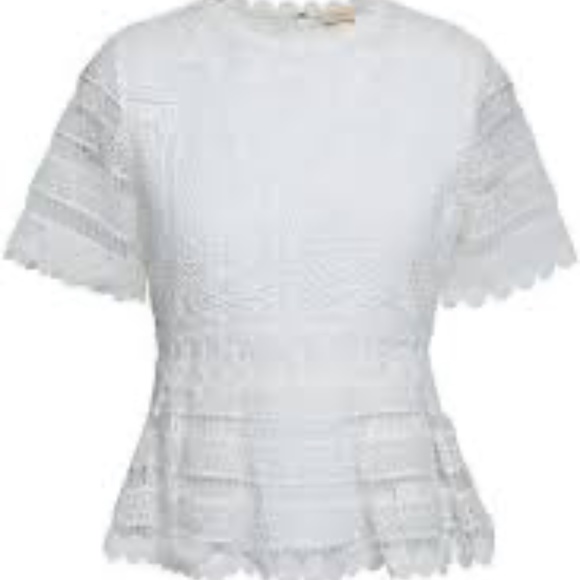 Maje white lace peplum top - Picture 2 of 11